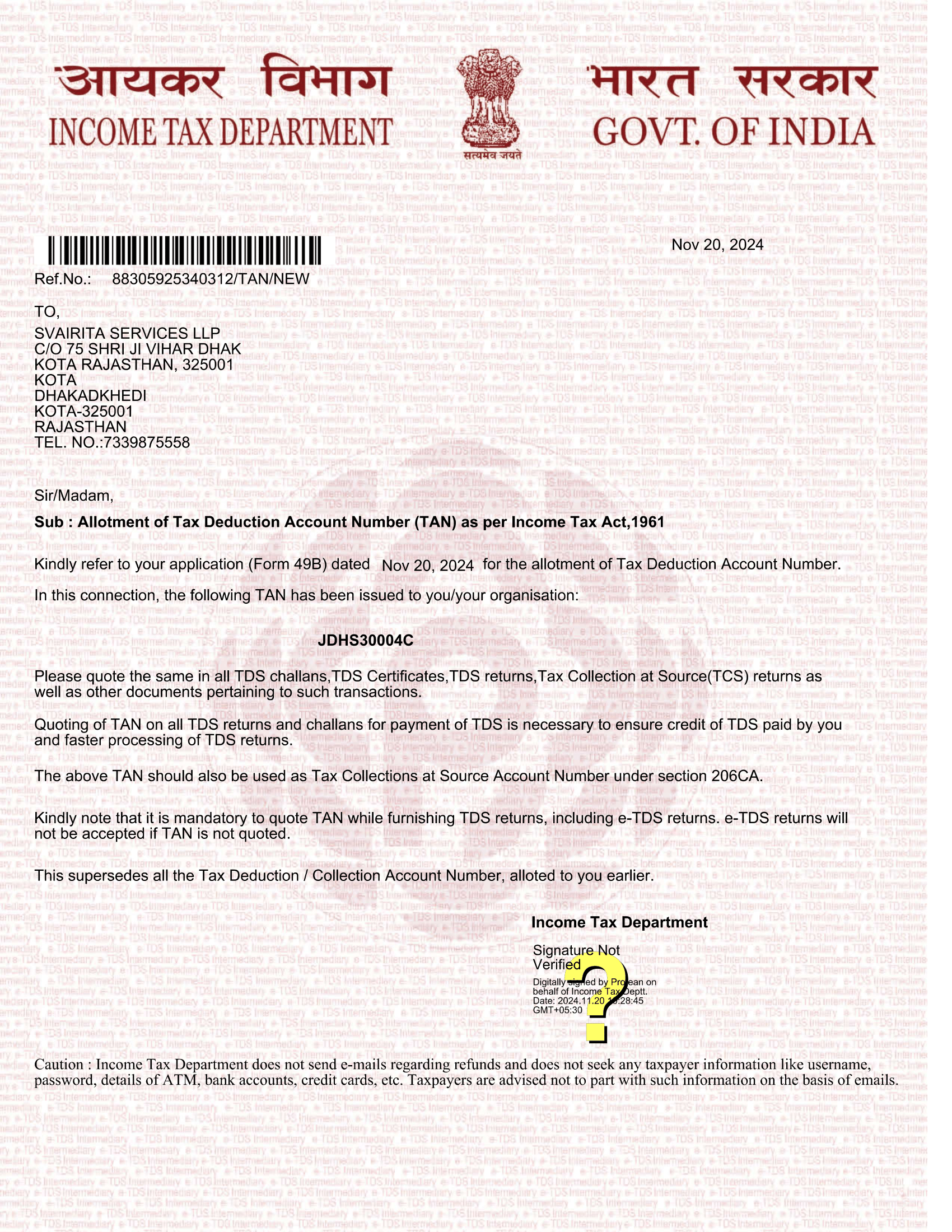 Tan Document